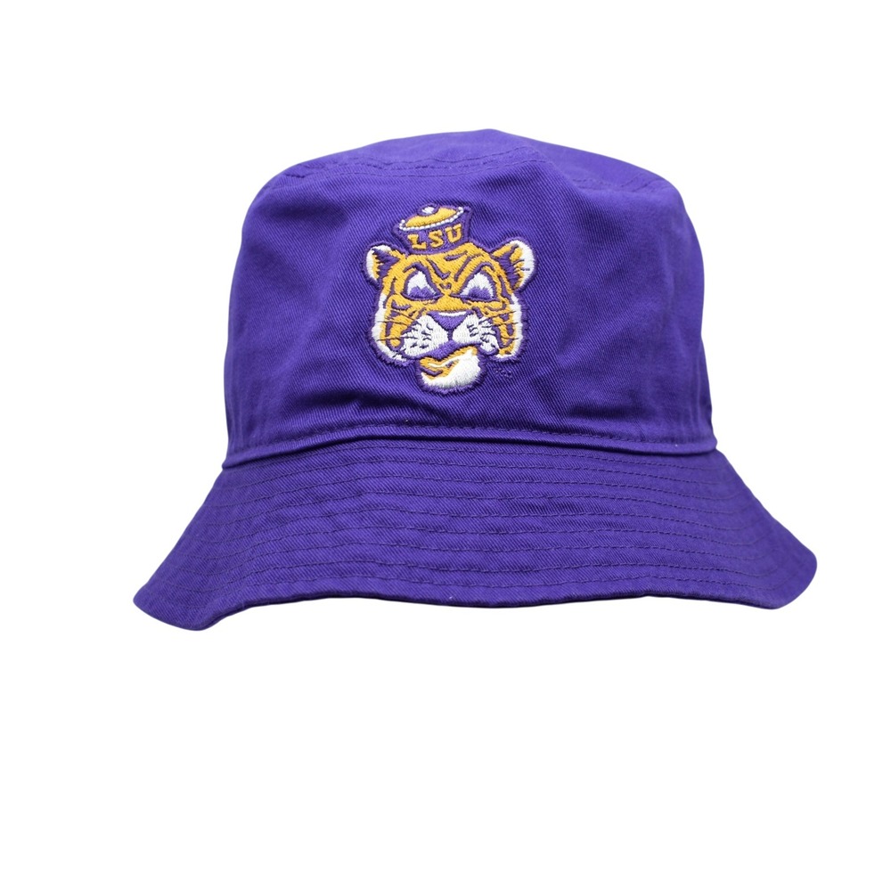 Nike LSU Tigers Logo Square Brim Apex Bucket Cap Hat NCAA Mens Size XL Purple